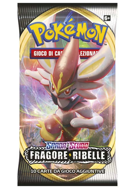 Bustina Spada e Scudo - Fragore Ribelle - ITA - Artwork Casuale - 10 Carte POKEMON