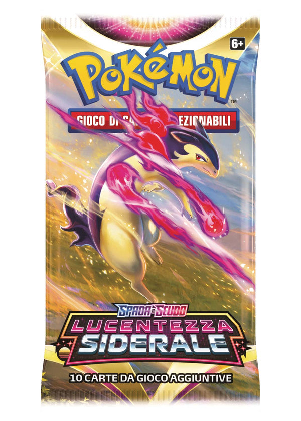 Bustina Spada e Scudo - Lucentezza Siderale - ITA - Artwork Casuale - 10 Carte POKEMON