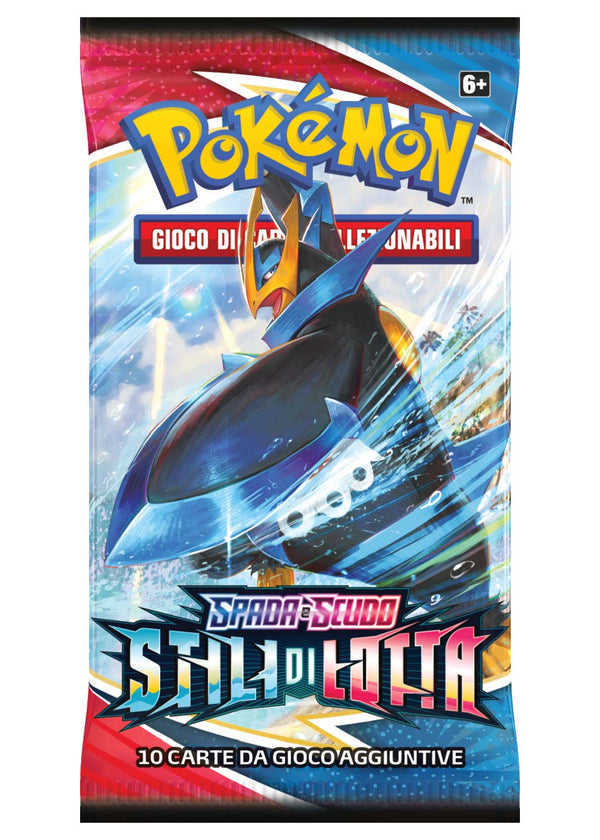 Bustina Spada e Scudo - Stili di Lotta - ITA - Artwork Casuale - 10 Carte POKEMON