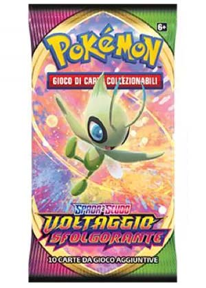 Bustina Spada e Scudo - Voltaggio Sfolgorante - ITA - Artwork Casuale - 10 Carte POKEMON