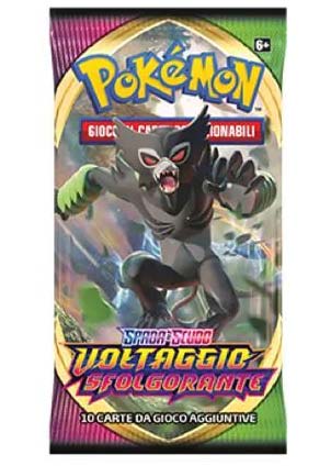 Bustina Spada e Scudo - Voltaggio Sfolgorante - ITA - Artwork Casuale - 10 Carte POKEMON