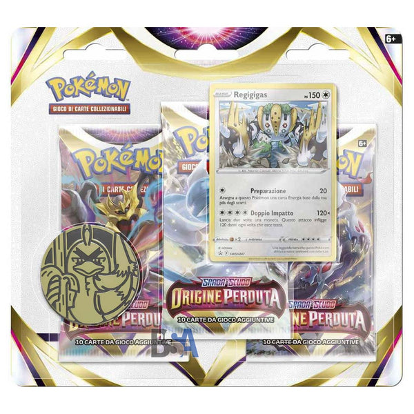 Spada e Scudo Origine Perduta - Regigigas ITA - Blister da 3 Bustine da 10 Carte POKEMON